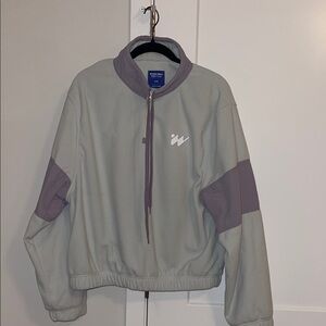Urban Outfitters Gray and Purple Zip-Up Sweatshirt